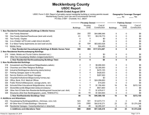 Mecklenburg County USDC Report Month Ended August 2014