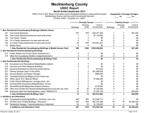 Mecklenburg County USDC Report Month Ended September 2013