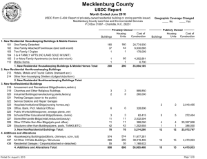 Mecklenburg County USDC Report Month Ended June 2010