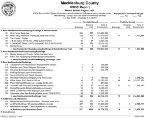 Mecklenburg County USDC Report Month Ended August 2007
