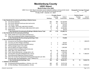 Mecklenburg County USDC Report Month Ended June 2005