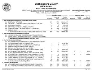 Mecklenburg County USDC Report Month Ended September 2004