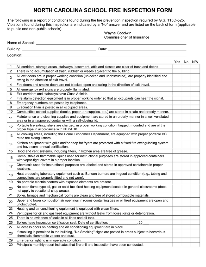 Fire Safety Inspection Checklist Philippines - HSE Images ...