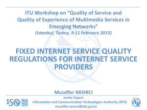 ITU Workshop on “Quality of Service and Emerging Networks”