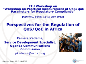 Perspectives for the Regulation of QoS/QoE in Africa