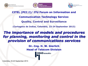 The importance of models and procedures provision of communications services