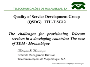 Quality of Service Development Group (QSDG)   ITU-T SG12