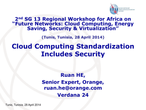 2 SG 13 Regional Workshop for Africa on Saving, Security &amp; Virtualization”