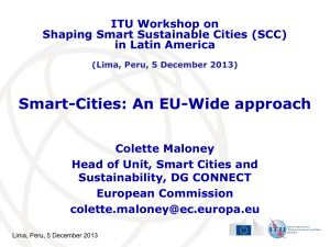 Smart-Cities: An EU-Wide approach