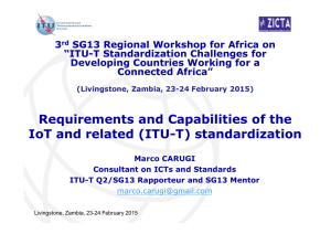 3 SG13 Regional Workshop for Africa on “ITU-T Standardization Challenges for