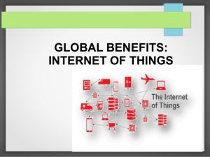 GLOBAL BENEFITS: INTERNET OF THINGS