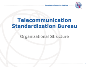 Telecommunication Standardization Bureau Organizational Structure