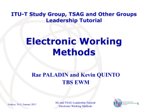 Electronic Working Methods  Rae PALADIN and Kevin QUINTO