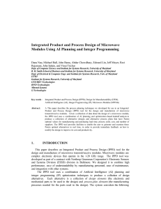 Integrated Product and Process Design of Microwave