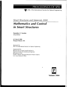 Mathematics and Control in Smart Structures 2000 Smart Structures and Materials