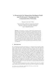 A Framework for Supporting Intelligent Fault and Performance Management for Communication Networks