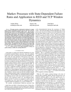 Markov Processes with State-Dependent Failure Dynamics Archan Misra