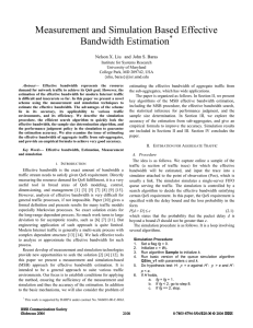 Measurement and Simulation Based Effective Bandwidth Estimation  *
