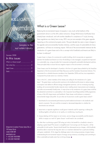 Overriding Interest What is a Green Lease?