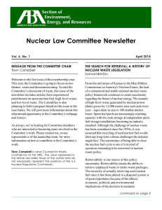Nuclear Law Committee Newsletter