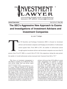 The SEC’s Aggressive New Approach to Exams Investment Companies