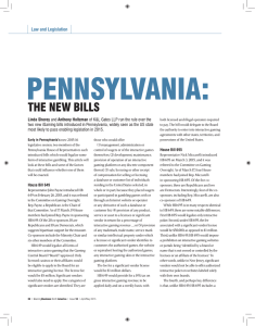 PENNSYLVANIA: THE NEW BILLS Law and Legislation