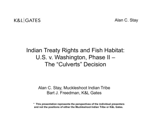 Indian Treaty Rights and Fish Habitat: – U.S. v. Washington, Phase II