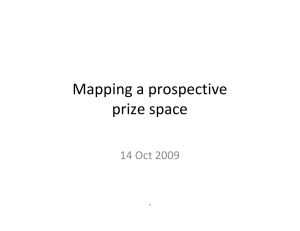 Mapping a prospective  prize space 14 Oct 2009 1