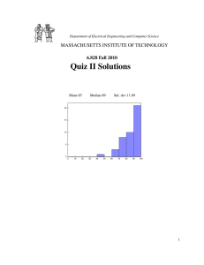 Quiz II Solutions MASSACHUSETTS INSTITUTE OF TECHNOLOGY 6.828 Fall 2010 Department