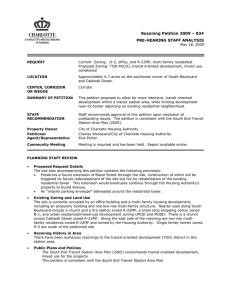 Charlotte Department Of Transportation Memorandum