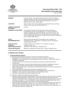   Rezoning Petition 2009 - 036  PRE-HEARING STAFF ANALYSIS