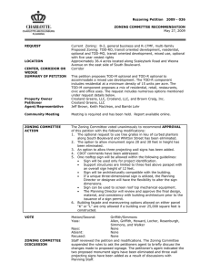 May 27, 2009 Proposed Zoning: TOD-RO, transit oriented development, residential,