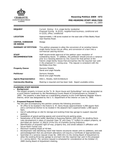   Rezoning Petition 2009 - 072  PRE-HEARING STAFF ANALYSIS