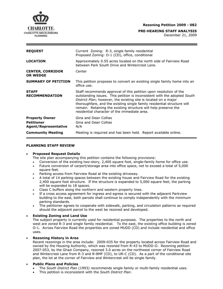 Current Zoning: R-3, single family residential