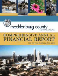 FINANCIAL REPORT mecklenburg county C NORTH CAROLINA