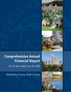 Comprehensive Annual Financial Report For the year ended June 30, 2009