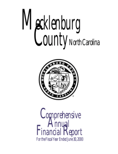 M C ecklenburg ounty