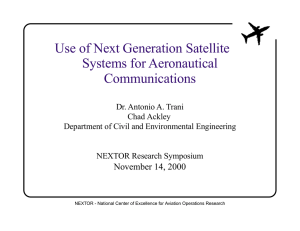 Use of Next Generation Satellite Systems for Aeronautical Communications