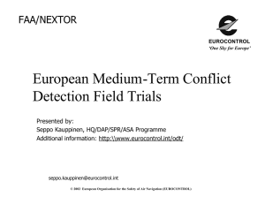 European Medium-Term Conflict Detection Field Trials FAA/NEXTOR