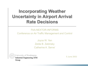 Incorporating Weather Uncertainty in Airport Arrival Rate Decisions