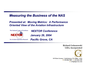 Measuring the Business of the NAS