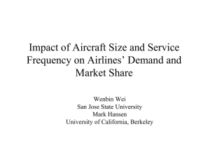 Impact of Aircraft Size and Service Frequency on Airlines’ Demand and