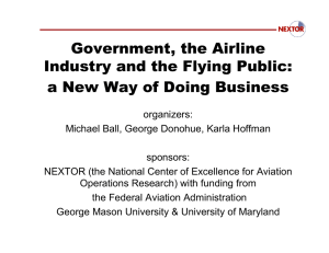 Government, the Airline Industry and the Flying Public: