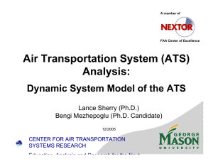 Air Transportation System (ATS) Analysis: Dynamic System Model of the ATS