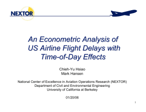 An Econometric Analysis of US Airline Flight Delays with Time -