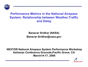 Performance Metrics in the National Airspace System: Relationship between Weather,Traffic and Delay