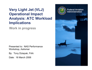 Very Light Jet (VLJ) Operational Impact Analysis: ATC Workload Implications