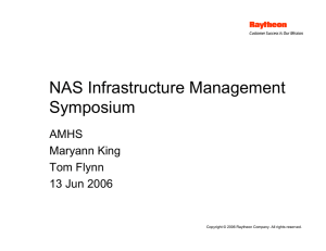 NAS Infrastructure Management Symposium AMHS Maryann King
