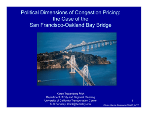 Political Dimensions of Congestion Pricing: the Case of the