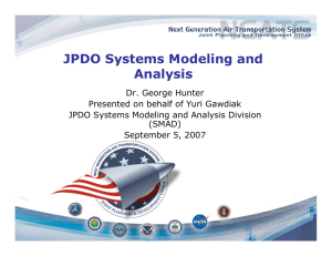 JPDO Systems Modeling and Analysis